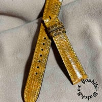 sna-126 シースネイク（ウミヘビ）腕時計ベルト タンブラウン (ラグ幅18 mm - バックル幅16 mm)