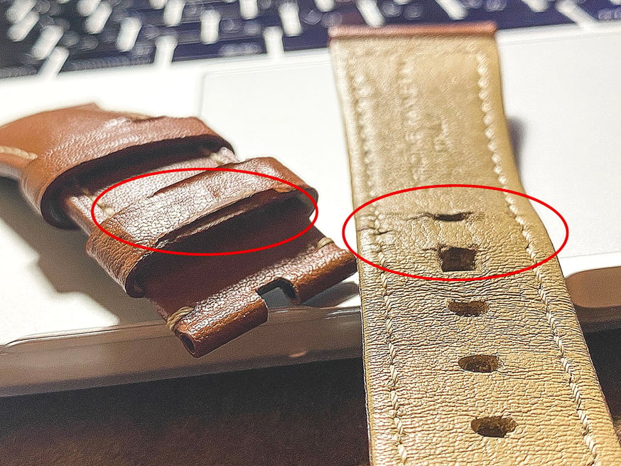フォブパリスの時計です 全然使ってないですがベルトの劣化だけ多少 