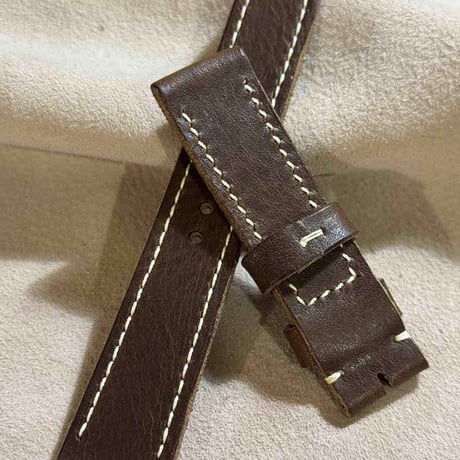 hor-219 HORWEEN ダービー ブラウン 腕時計ベルト (ラグ21mm - バックル幅18mm)