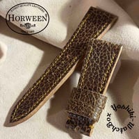 hor-263 HORWEEN バイソンレザー / ブラウン 腕時計ベルト (ラグ26mm - バックル幅22mm)