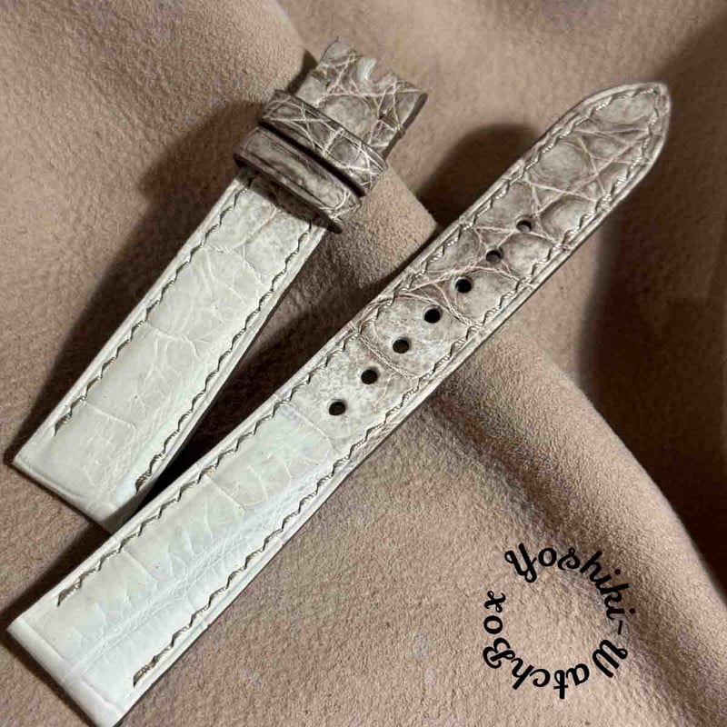 cro-1712 クロコダイル レザー 腕時計 ベルト ヒマラヤクロコ (ラグ幅  