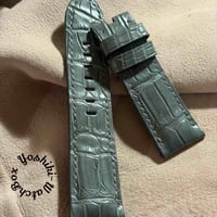 cro-2009 クロコダイル 腕時計ベルト ブルーグレー (ラグ幅20 mm