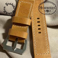 hor-269 サンプル品 HORWEEN ダービー / ライトナチュラル GPFバックル付属 腕時計ベルト (ラグ26mm - バックル幅26mm)