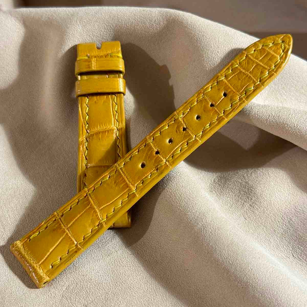 ファッションの レザー クロコダイル cro-1405 腕時計 タンブラウン ベルト 男性用