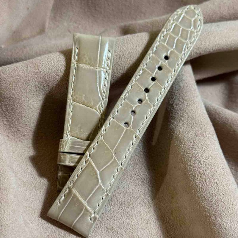 cro-1740 クロコダイル 腕時計ベルト ヌバック タンブラウン ラグ幅19 cro-1740 クロコダイル 腕時計ベルト ヌバック タンブラウン