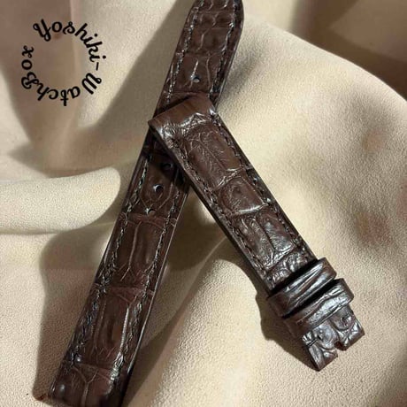 cro-2018 クロコダイル 腕時計ベルト ブラウン (ラグ幅18 mm