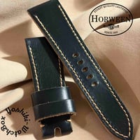 hor-241 HORWEEN クロムエクセルレザー ブラック 腕時計ベルト (ラグ26mm - バックル幅22mm)