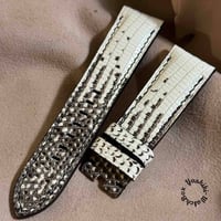 liz-345  リザード レザー 腕時計 ベルト ナチュラル (ラグ幅24 mm - バックル幅22 mm)