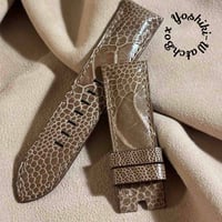 ost-449 オーストリッチレザー 腕時計ベルト グレー (ラグ幅20mm