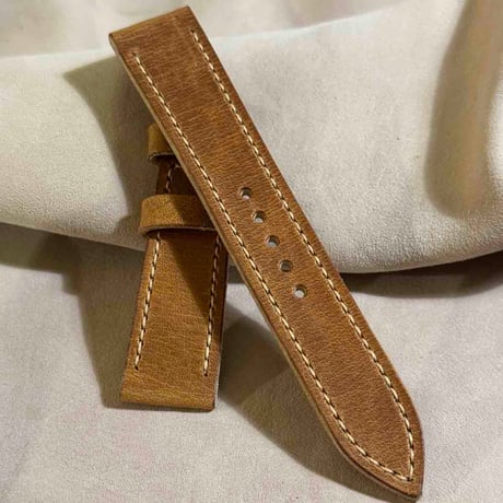 hor-229 HORWEEN ダービー ナチュラル 腕時計ベルト (ラグ20mm - バックル幅18mm)