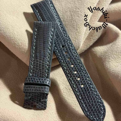 liz-349 リザード レザー 腕時計 ベルト グレー (ラグ幅20 mm
