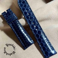 sna-133 シースネイク（ウミヘビ）腕時計ベルト グレー (ラグ幅24 mm