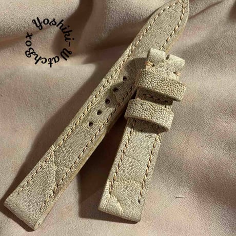 exh-76 タンニン鞣しエレファントレザー 腕時計ベルト  (ラグ幅18mm - バックル幅16mm)