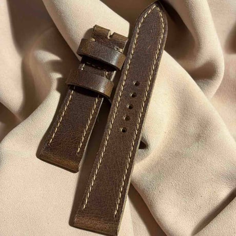 hor-257 HORWEEN ダービー / ブラウン 腕時計ベルト (ラグ20mm - バックル幅18mm)