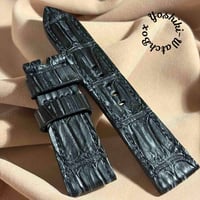 hor-243 HORWEEN クロムエクセルレザー / ブラック 腕時計ベルト (ラグ