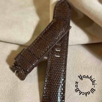 liz-324  リザード レザー 腕時計 ベルト ブラウン (ラグ幅22 mm - バックル幅20 mm)