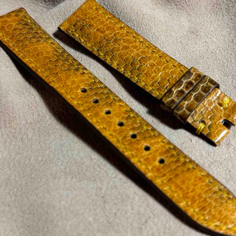 sna-126 ウミヘビ 腕時計ベルト タンブラウン ラグ幅18 mm