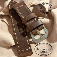 hor-272 サンプル品 HORWEEN ダービー / ブラウン GPFバックル付属 腕時計ベルト (ラグ26mm - バックル幅26mm)