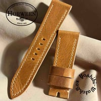 hor-249 HORWEEN ダービー / ナチュラル 腕時計ベルト (ラグ24mm - バックル幅22mm)