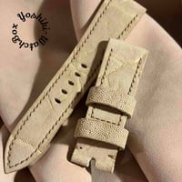 exh-78 タンニン鞣しエレファントレザー 腕時計ベルト  (ラグ幅24mm - バックル幅22mm)
