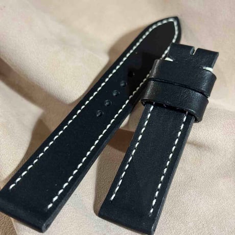 hor-185 ホーウィン ダービー ブラック  腕時計ベルト (ラグ20mm - バックル幅18mm)