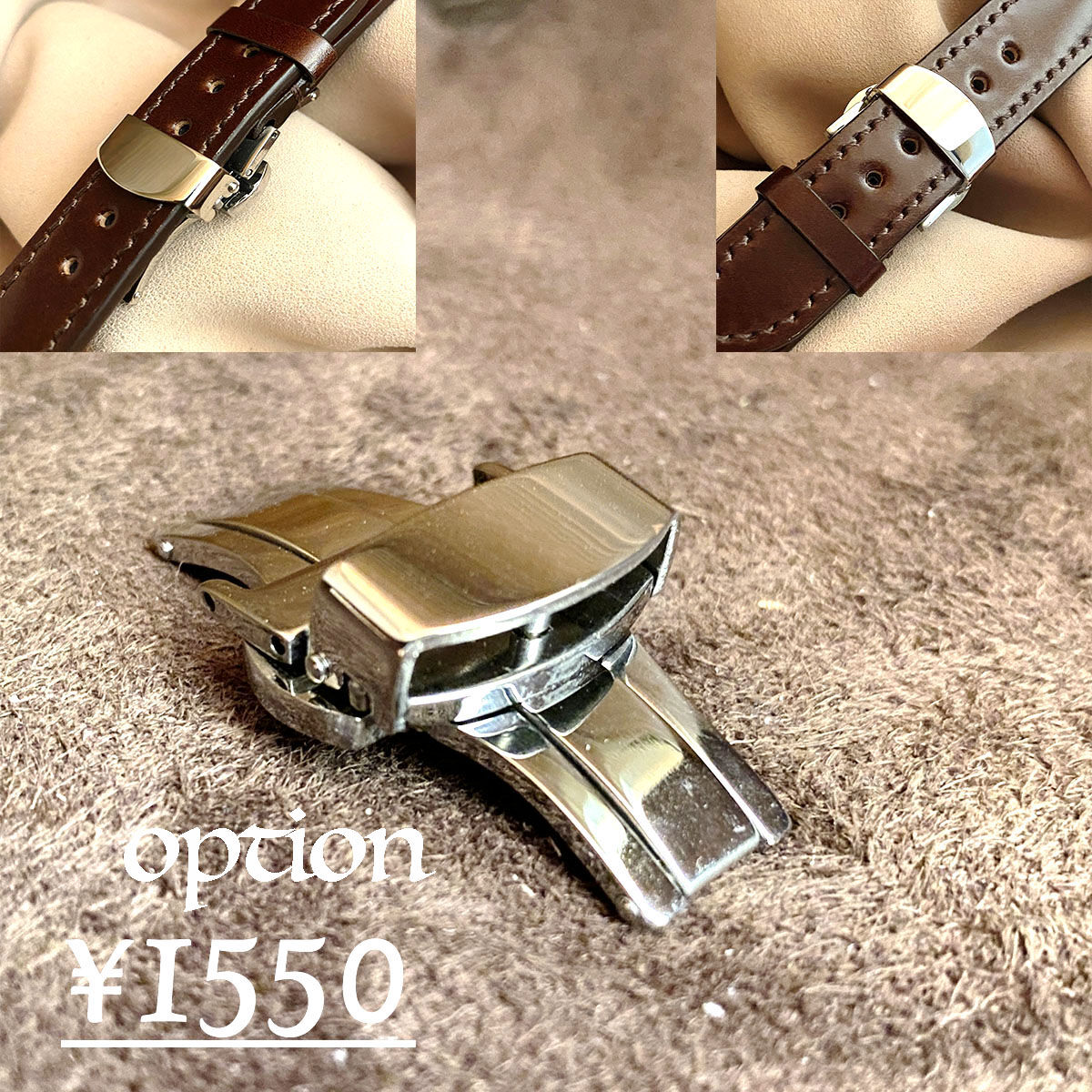 素晴らしい外見 クロコダイル腕時計ベルト cro-1354 ブラウン mm ラグ