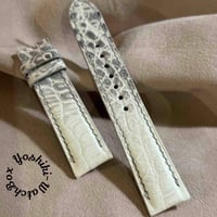 cro-1932 クロコダイル 腕時計ベルトグロス仕上げオリーブ ラグ幅20mm cro-1937 クロコダイル 腕時計 ベルト グロス仕上げ オリーブ