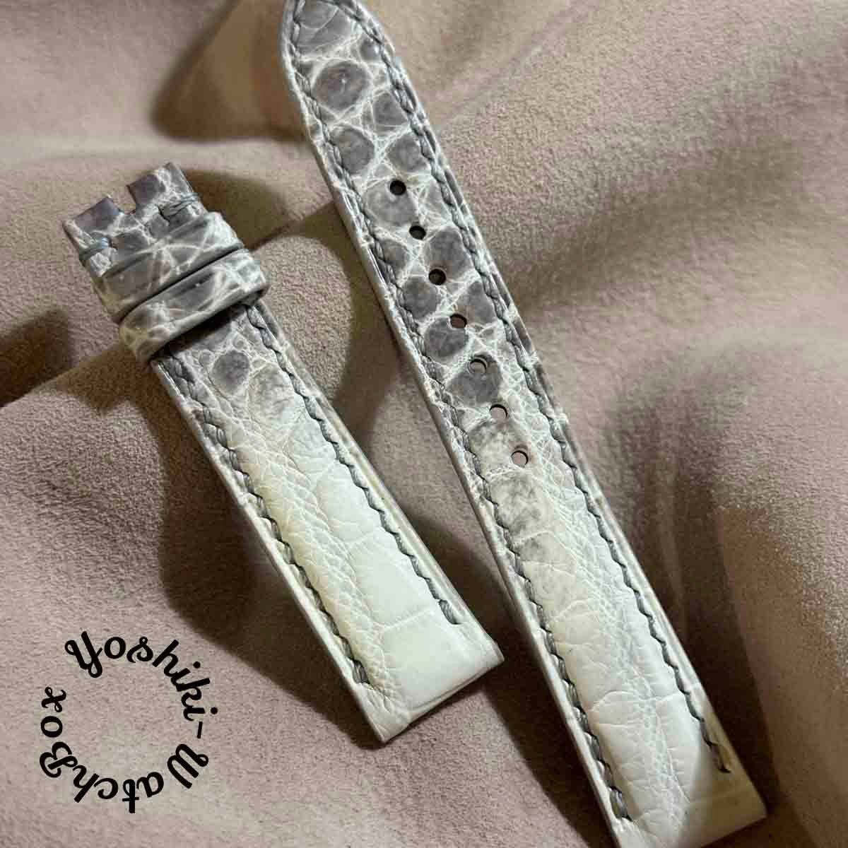cro-1959 クロコダイル 腕時計 ベルト ヒマラヤクロコ (ラグ幅18 mm
