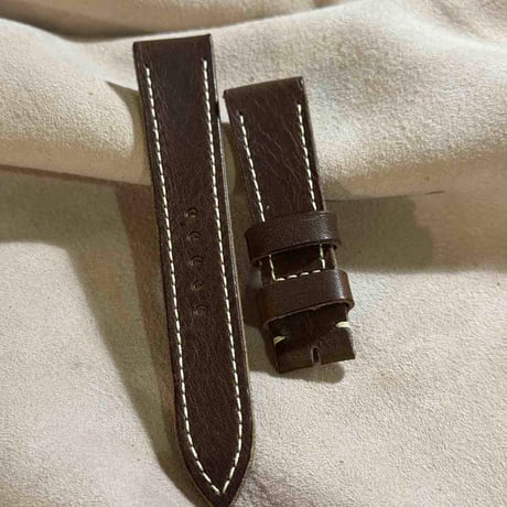 hor-219 HORWEEN ダービー ブラウン 腕時計ベルト (ラグ21mm - バックル幅18mm)