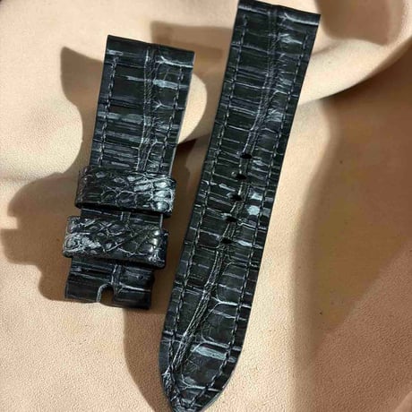 exh-68 ブライドルクロコダイル 腕時計ベルト  (ラグ幅24mm - バックル幅22mm)
