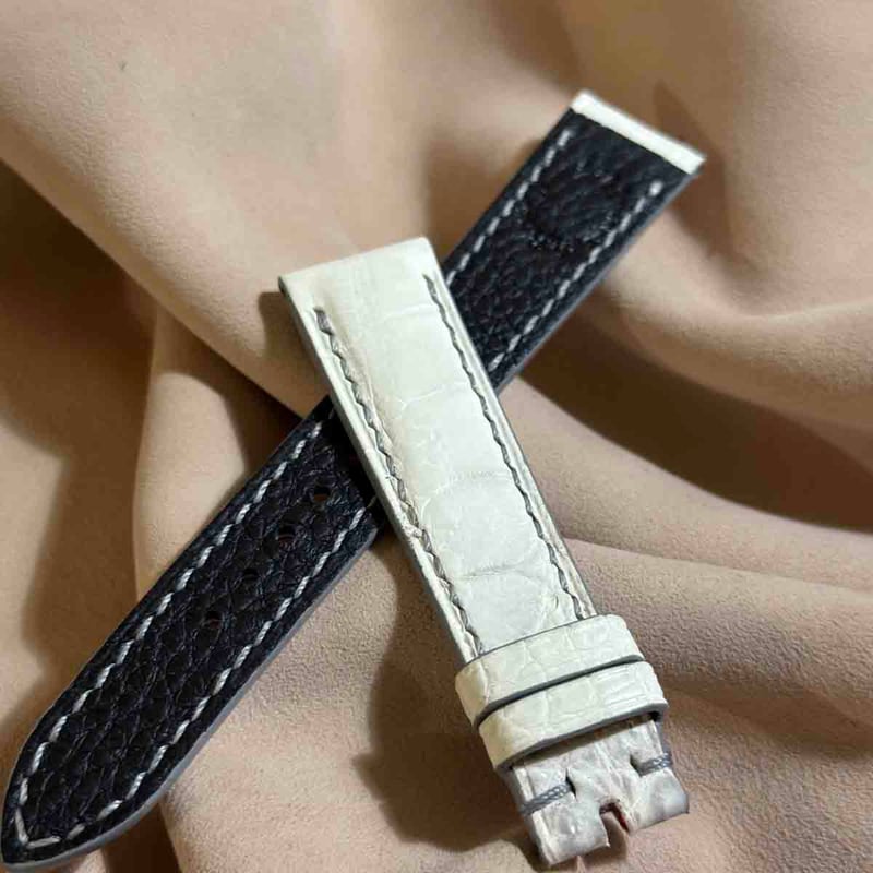 cro-1963 クロコダイル 腕時計 ベルト ヒマラヤクロコ (ラグ幅19