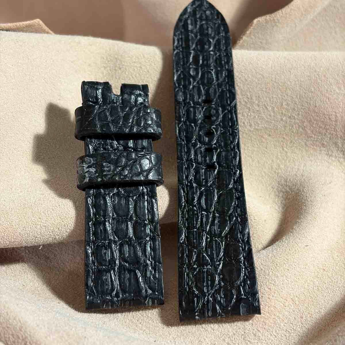 exh-52 ブライドルブラック クロコダイル 腕時計ベルト ラグ幅20mm exh-64 ブライドル クロコダイル 腕時計ベルト (ラグ幅24mm - バックル