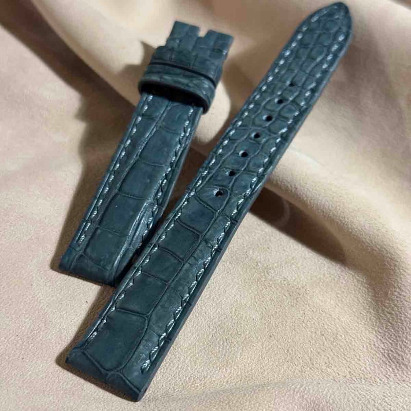 cro-1686 クロコダイル レザー 腕時計 ベルト ヌバックグレー cro-1686 クロコダイル レザー 腕時計 ベルト ヌバックグレー
