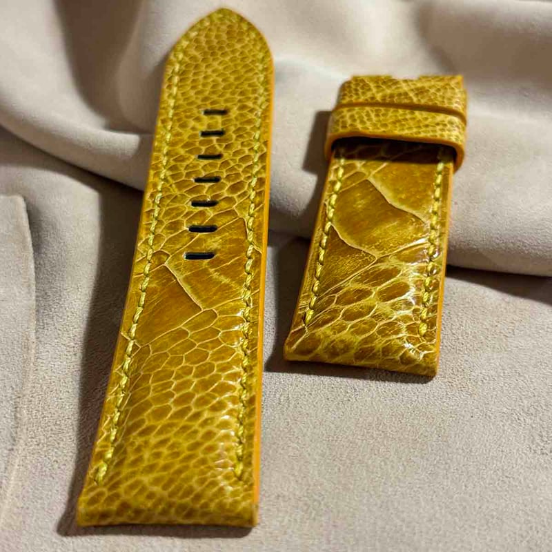 ost-360 オーストリッチレザー 腕時計ベルト タンブラウン (ラグ幅24mm