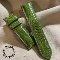 ost-428 オーストリッチレザー 腕時計ベルト グリーン (ラグ幅22mm - バックル幅20mm)