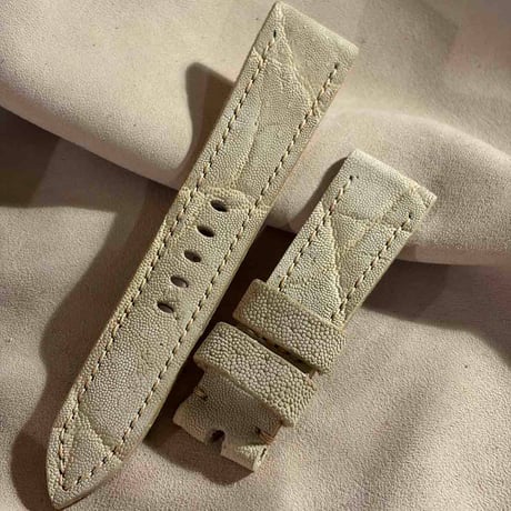 exh-71 タンニン鞣しエレファントレザー 腕時計ベルト  (ラグ幅22mm - バックル幅20mm)