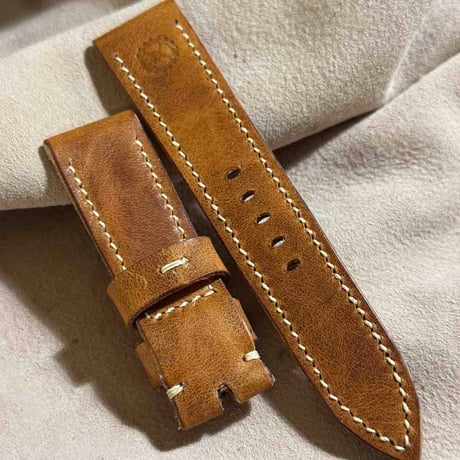 hor-214 HORWEEN ダービー ナチュラル 腕時計ベルト (ラグ22mm - バックル幅20mm)