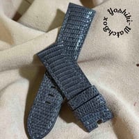 liz-321  リザード レザー 腕時計 ベルト グレー (ラグ幅24 mm - バックル幅22 mm)