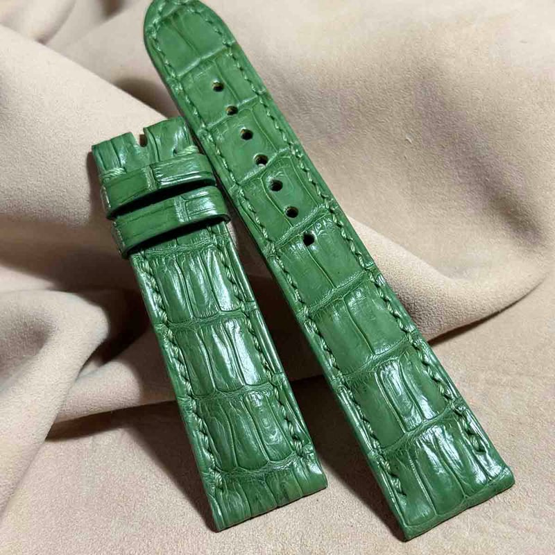 cro-1566 クロコダイル 腕時計ベルト ネイビー ラグ幅21 mm cro-1566 クロコダイル 腕時計ベルト ネイビー ラグ幅21 mm