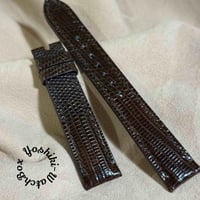 liz-334  リザード レザー 腕時計 ベルト ブラウン (ラグ幅18 mm - バックル幅16 mm)