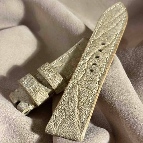 exh-69 タンニン鞣しエレファントレザー 腕時計ベルト  (ラグ幅24mm - バックル幅22mm)