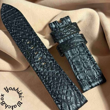 cro-1760 クロコダイル 腕時計ベルト ブラック ラグ幅24mm CATEGORY クロコダイル 24mm | Yoshiki - WatchBox