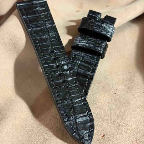 exh-68 ブライドルクロコダイル 腕時計ベルト  (ラグ幅24mm - バックル幅22mm)