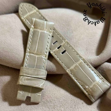 cro-1654 クロコダイル腕時計ベルト グロス仕上コバルトブルー ラグ幅22 cro-1947 クロコダイル 腕時計 ベルト グロス仕上げ ブルー