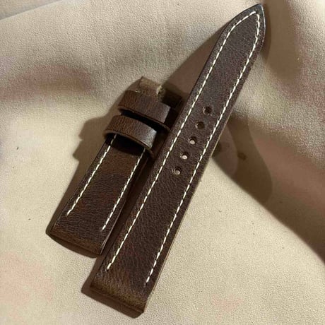 hor-256 HORWEEN ダービー / ブラウン 腕時計ベルト (ラグ20mm - バックル幅18mm)