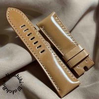 cod-331 コードバン レザー 腕時計ベルト ナチュラル (ラグ幅26 mm - バックル幅22 mm)
