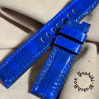 sna-124 シースネイク（ウミヘビ）腕時計ベルト ブルー (ラグ幅18 mm