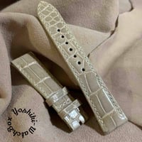 cro-1932 クロコダイル 腕時計 ベルト グロス仕上げオリーブ (ラグ幅20