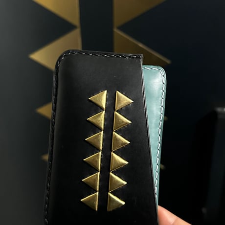 multi card case / black turquoise