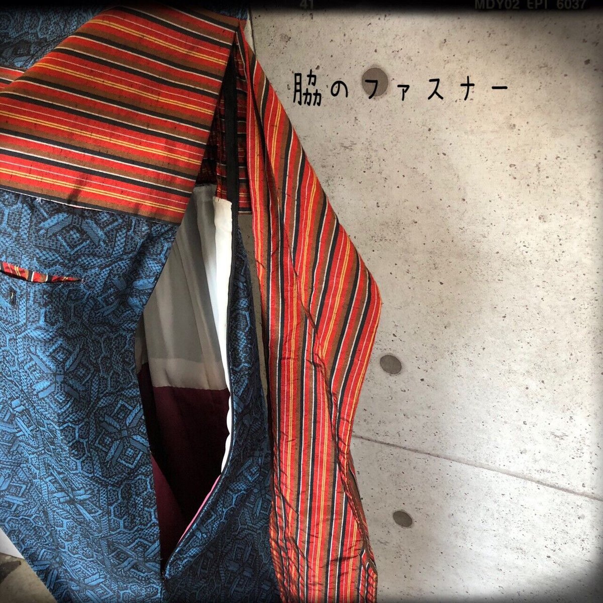 庵里nona ★【光沢の息づかい•着物noワンピース】　古布　着物　リメイク fit=scale-down,w=1200